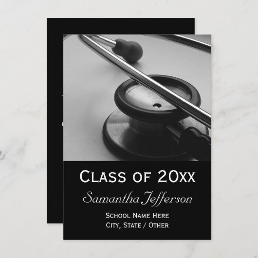 一年医学校又は看護卒業 招待状 (正面/裏面)