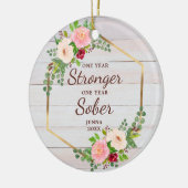 一年正月一パーソナライズされた強 セラミックオーナメント (左)