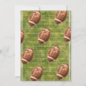 一年生のダウン、フットボール　ファーストバースデー 招待状 (裏面)