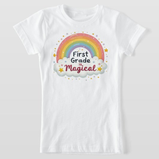 一年生はマジカル ～ かわいいレインボー Tシャツ (レイダウン)