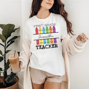 一年級の先生への特別な名前入りTシャツギフト Tシャツ