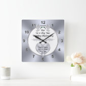 一年記念の贈り物 スクエア壁時計 (ホーム)