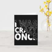 一度おかしかった 私の名言Tシャツ レトロスタイル  カード (黄色い花)