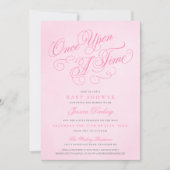 一度だけピンクオンザタイムベビーシャワー招待状 招待状 (正面)