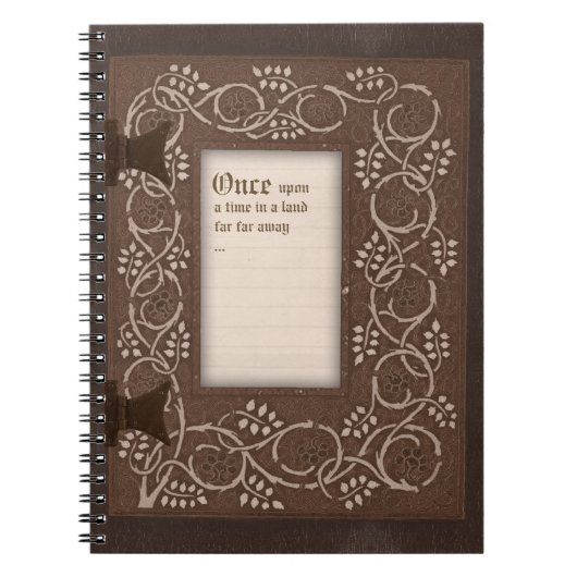 一度だけヴィンテージ本のカバー ノートブック (正面)