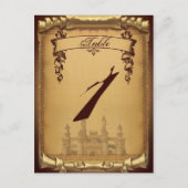 一度だけ時間のテーブ結婚ル番号 ポストカード (正面)