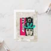 一度ならず狂気のグリーティングカード抽象芸術 カード (正面/裏面インサイチュ)