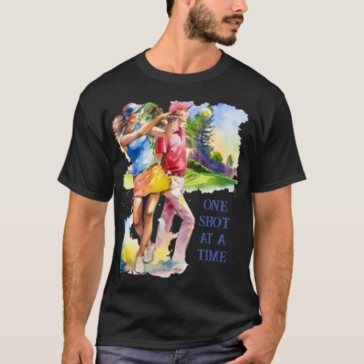 一度に一回ずつ。ゴルファーパーソナライズされた Tシャツ (正面)
