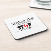 一度に一歩進む：良いニュースを広める コースター (左側)