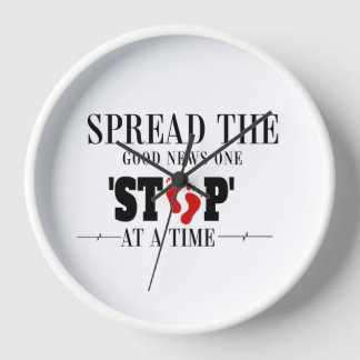 一度に一歩進む：良いニュースを広める 壁時計