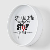 一度に一歩進む：良いニュースを広める 壁時計 (傾斜)