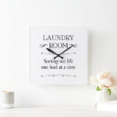 一度に1つの負荷で寿命を並べ替えおもしろいる スクエア壁時計 (ホーム)