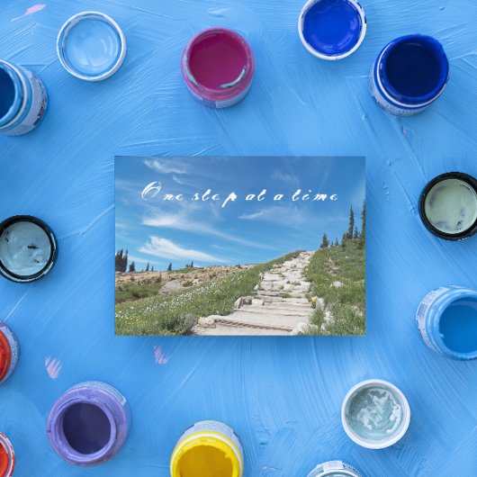 一度に1ステップのハイキングトレイル引用文カード カード