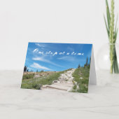 一度に1ステップのハイキングトレイル引用文カード カード (正面)