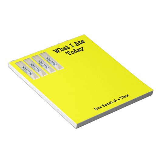 一度に1ポンドのダイエットおもしろい物メモ帳 ノートパッド (アングル)