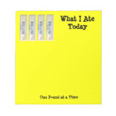 一度に1ポンドのダイエットおもしろい物メモ帳 ノートパッド (正面)