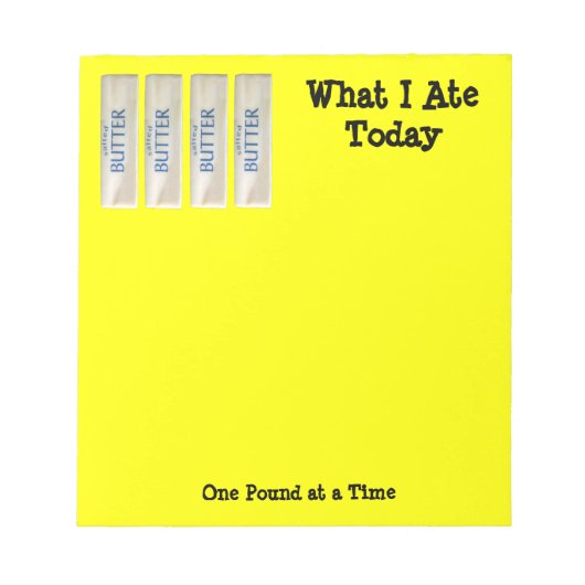 一度に1ポンドのダイエットおもしろい物メモ帳 ノートパッド (正面)