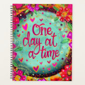 一度に1日のかわいらしフローラ プランナー手帳 (正面)