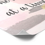 一度に1日 – ピンクの金ゴールド引用文 ポスター (角)