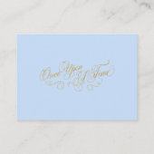 一度のおとぎ話の城のブックリクエスト エンクロージャーカード (裏面)