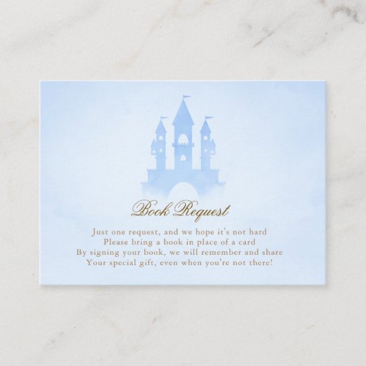 一度のおとぎ話の城のブックリクエスト エンクロージャーカード (正面)