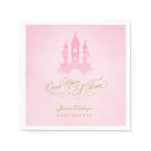 一度のおとぎ話の城の女の子の赤ちゃんシャワー