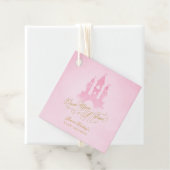 一度のおとぎ話の城の女の子の赤ちゃんシャワー フェイバータグ (インサイチュ)