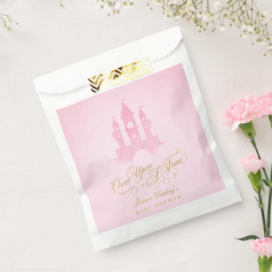一度のおとぎ話の城の女の子の赤ちゃんシャワー フェイバーバッグ (封をした状態)