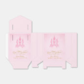 一度のおとぎ話の城の女の子の赤ちゃんシャワー フェイバーボックス (折り畳みなし)