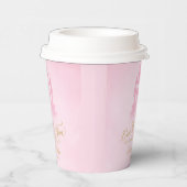 一度のおとぎ話の城の女の子の赤ちゃんシャワー 紙コップ (右)