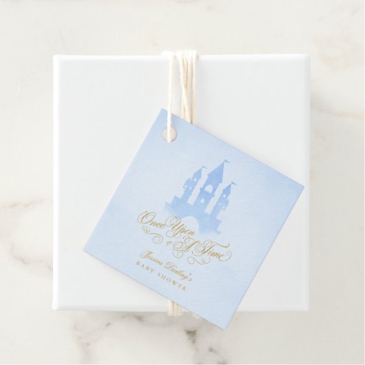 一度のおとぎ話の城の男の子の赤ちゃんシャワー フェイバータグ (インサイチュ)