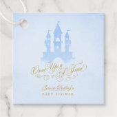 一度のおとぎ話の城の男の子の赤ちゃんシャワー フェイバータグ (正面)