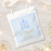 一度のおとぎ話の城の男の子の赤ちゃんシャワー フェイバーバッグ (クリップ留めされた状態)