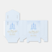 一度のおとぎ話の城の男の子の赤ちゃんシャワー フェイバーボックス (折り畳みなし)