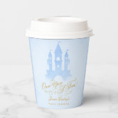 一度のおとぎ話の城の男の子の赤ちゃんシャワー 紙コップ (裏面)