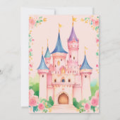 一度のタイムマンガキャッスルプリンセス誕生日 招待状 (裏面)