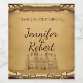 一度のワイ結婚ンラベル ワインラベル (シングルラベル)