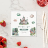 一度の時間にグリーンキャッスルパステル赤ちゃんシャワー スタンダードカクテルナプキン (インサイチュ)