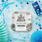 一度の時間にグリーンキャッスルパステル赤ちゃんシャワー ペーパープレート (パーティー)