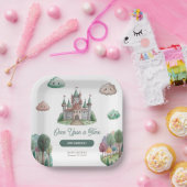 一度の時間にグリーンキャッスルパステル赤ちゃんシャワー ペーパープレート (パーティー)