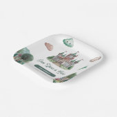 一度の時間にグリーンキャッスルパステル赤ちゃんシャワー ペーパープレート (傾斜あり)