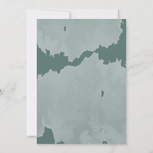 一度の時間にグリーンキャッスルパステル赤ちゃんシャワー 招待状 (裏面)