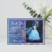 一度の時間にプリンセスブルーキャッスル誕生日 サンキューカード (スタンド正面)