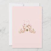 一度の時間にプリンセスベビーガールシャワー 招待状 (裏面)