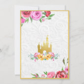 一度の時間にプリンセス赤ちゃんシャワー招待 招待状 (裏面)