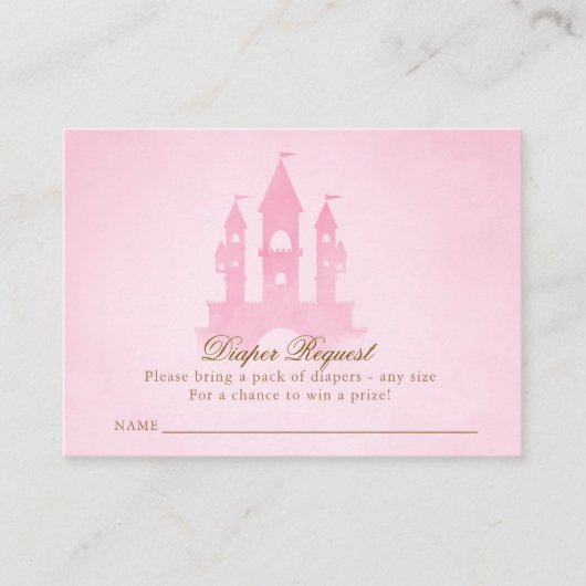 一度の時間のおとぎ話の城おむつリクエストE エンクロージャーカード (正面)