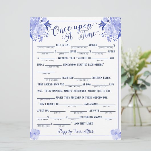 一度の時間のラブストーリーブライダルLibsゲームブルー 招待状 (スタンド正面)