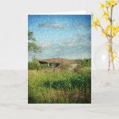 一度の納屋 カード (黄色い花)