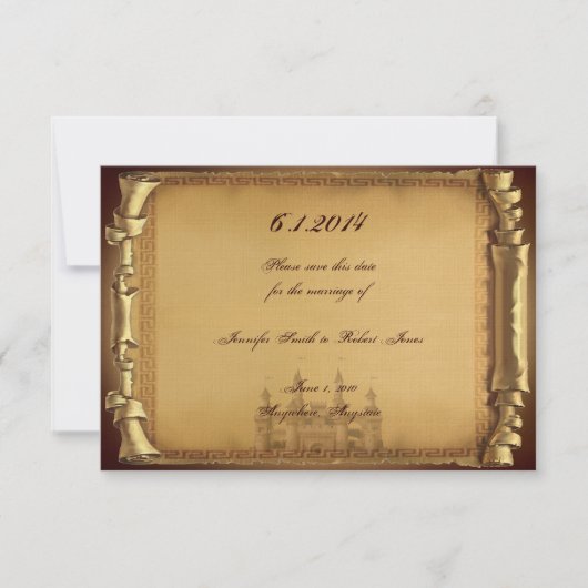 一度の結婚式の日付を保存 セーブザデート (正面)