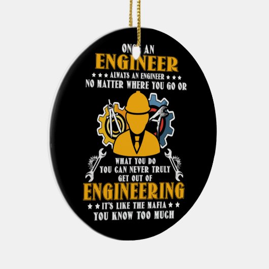 一度はエンジニアは常に問題なくエンジニア セラミックオーナメント (右)